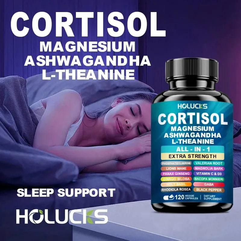 Buy 1 Get 1 Free! Premium Cortisol Capsules Support Balances Hormones Reduces Hot Flashes & Promotes Restful Sleep Non-GMO