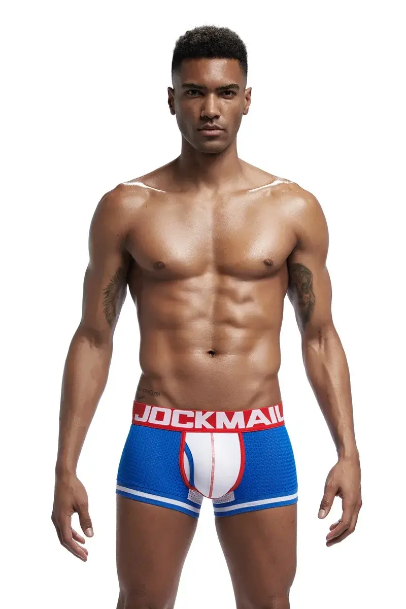 Jockmail Men Boxer Mesh Underwear Breathable Comfortable Soft Comfortable Sports Shorts Adult Man Panties Clothing Lingerie — image 7