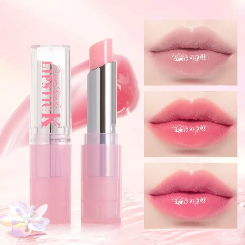 Color Lip Balm Ενυδατικό Γυαλιστερό Αδιάβροχο Ροζ Lip Balm με λαμπερό αποτέλεσμα κατάλληλο για όλους τους τύπους δέρματος Καταπραϋντικό
