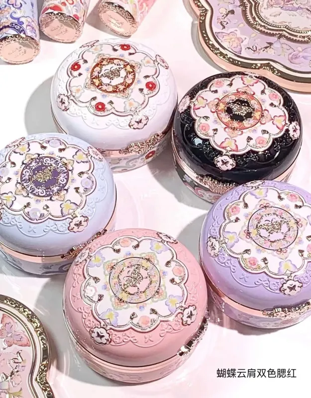 Flower Knows Butterfly Cloud Shoulder Series Gift Box Lip Glaze Blush Eyeshadow Mascara Contouring Makeup Σετ 5 τμχ/1 σετ