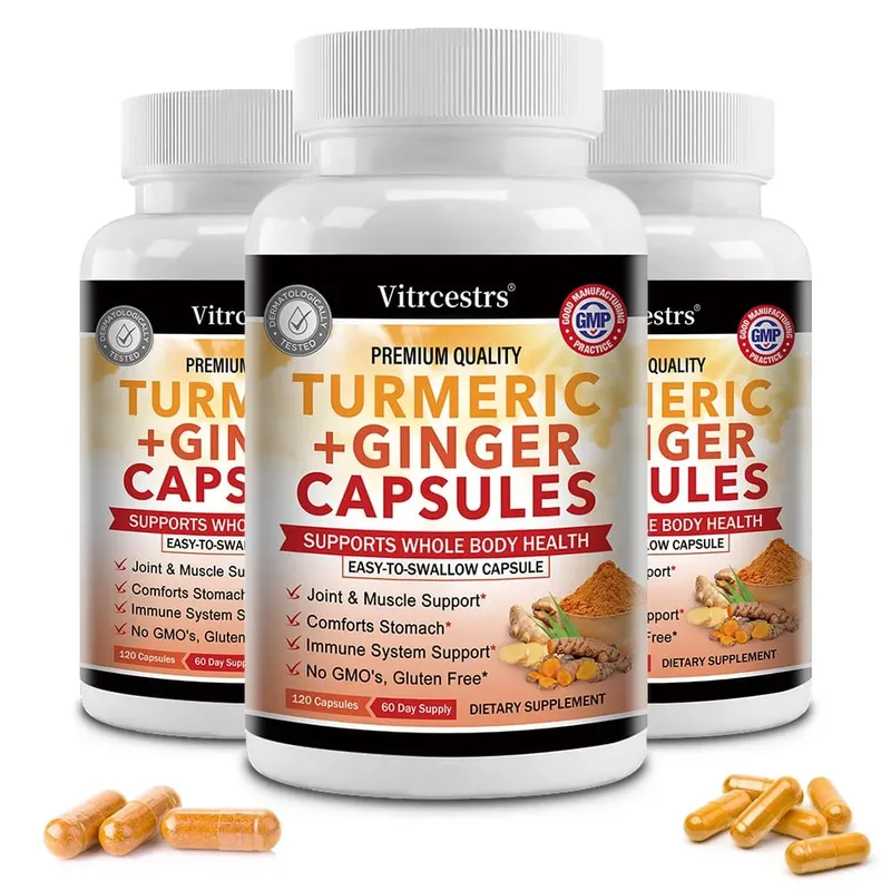 Turmeric and Ginger Root Capsules - Joint Bone and Muscle Health Support Promote Digestion Vegan & Non-GMO — image 8
