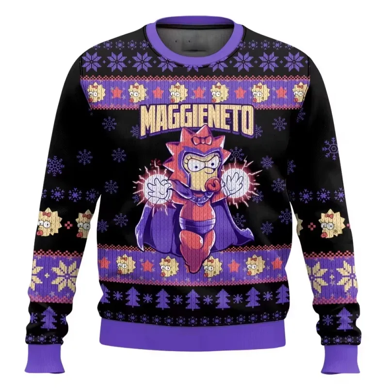 outono e inverno de volta ao futures suéteres feios de Natal, camisas de anime de desenho animato per homens e mulheres, roupas