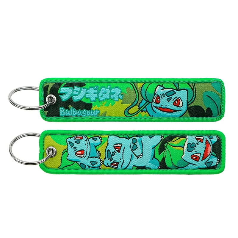פוקימון אנימה Elf Monsters מחזיק מפתחות לרכב תרמיל מחזיקי מפתחות רקמה מחזיקי מפתחות מפתח תג Jet Tag אביזרי מתנות 1 יחידות