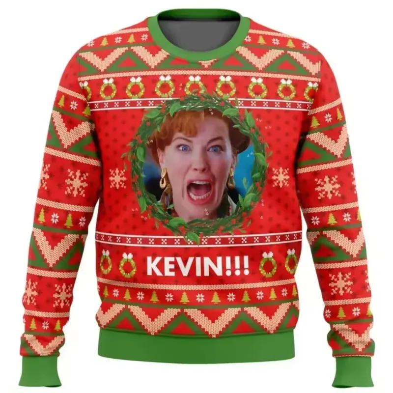 Home Alone คริสต์มาสน่าเกลียดเสื้อกันหนาวผู้ชายผู้หญิงเสื้อกันหนาวขายร้อนรอบคอแขนยาวคริสต์มาสเสื้อผ้า 3D ตลกพิมพ์