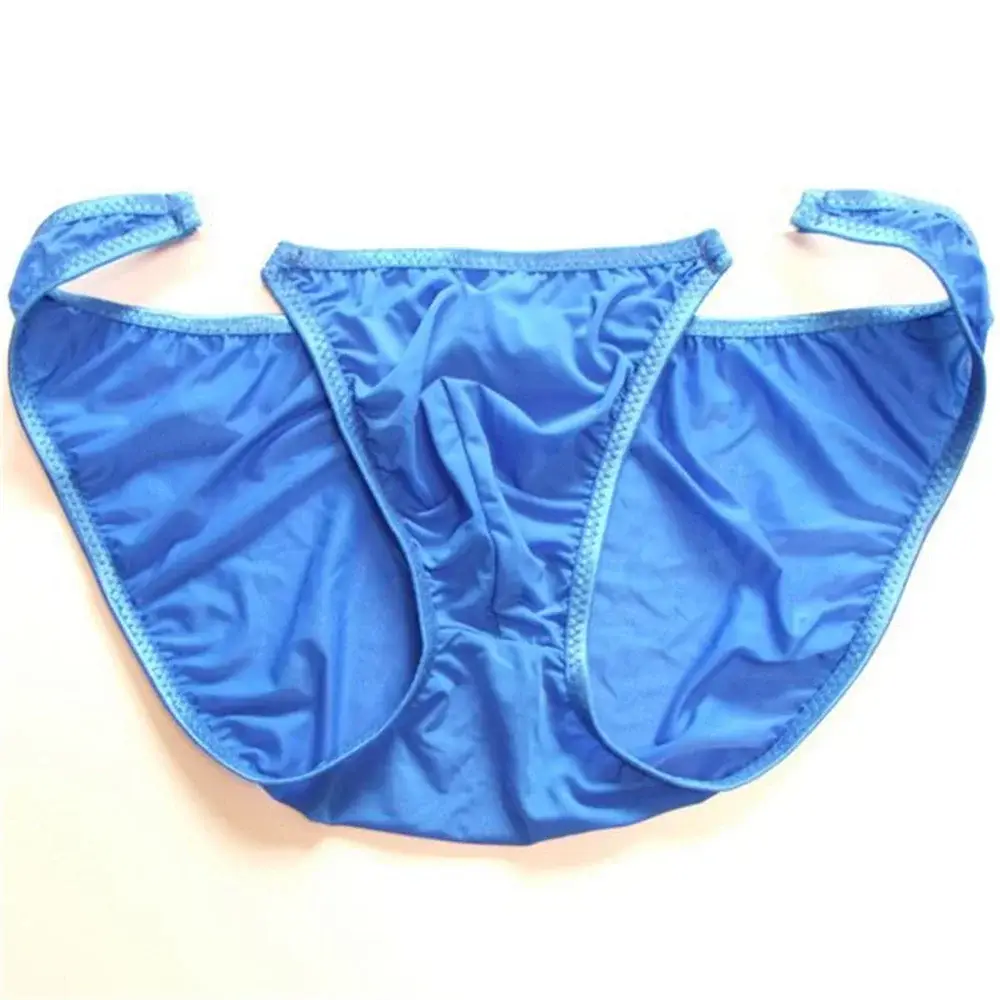 Sexy Heren U Bolle Nylon Slips Afneembare Gesp Lage Taille Ijs Zijde Ondergoed Comfortabele Melk Zijde Naadloze Dunne Slipje