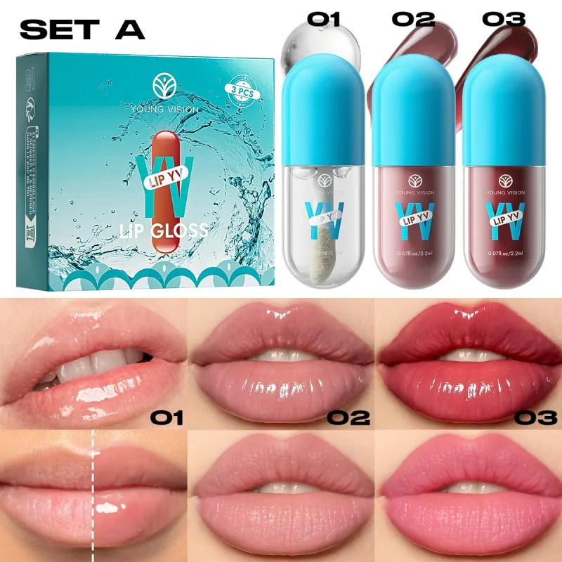Mini Velvet Matte Lip Gloss Set 3 τμχ/4 τμχ Αντικολλητικό Κύπελλο που δεν ξεθωριάζει με μακράς διαρκείας απόχρωση χειλιών με άρωμα φρούτων Απαλό και ελαφρύ — image 9