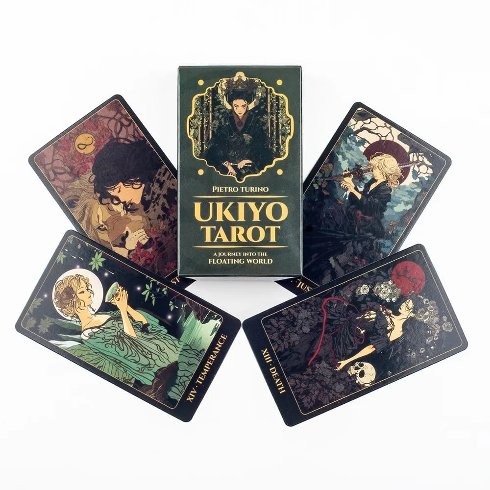 כרטיסי טארוט Ukiyo 78 יחידות פנאי בידור חפיסת עתידות 10.3*6 ס"מ לוח התכנסות משפחתי קלפי משחק
