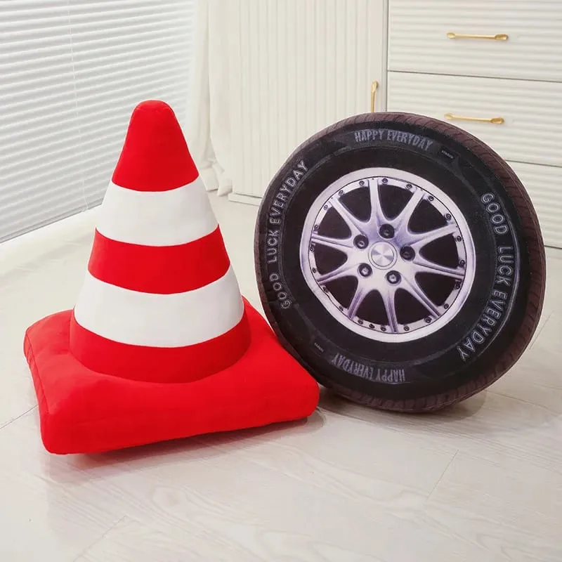 40 cm-es Traffic Light Series Párna Stop Traffic Light Roadblokk gumiabroncs Kreatív plüssjátékok Otthoni Gyerekeknek Fiúknak Ajándékok