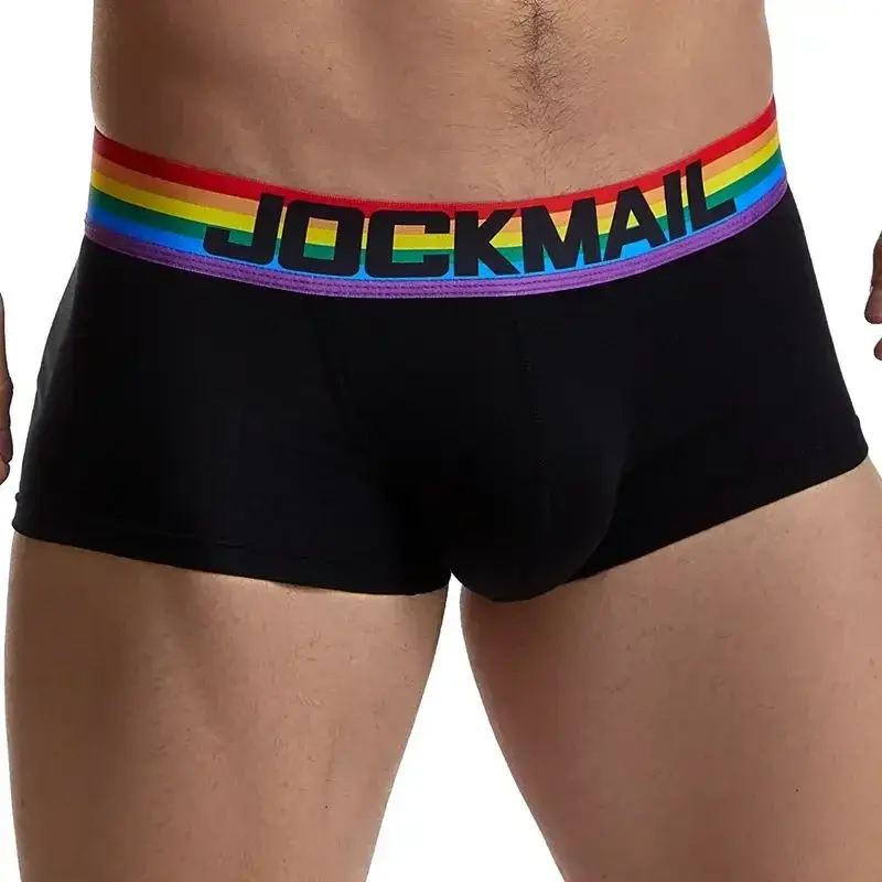 Cintura arcobaleno Mutande da uomo Boxer da uomo in cotone Boxer da uomo Intimo traspirante da uomo Mutandine da uomo Boxer morbidi Balck White — image 8
