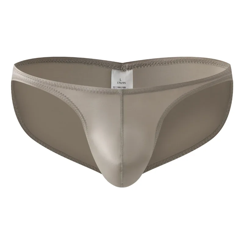Men's Low Rise Gym Briefs Smooth Satin Sport Training Underwear Bodybuilding Ultra Thin Quick Dry Fitness Workout Butt-lifting