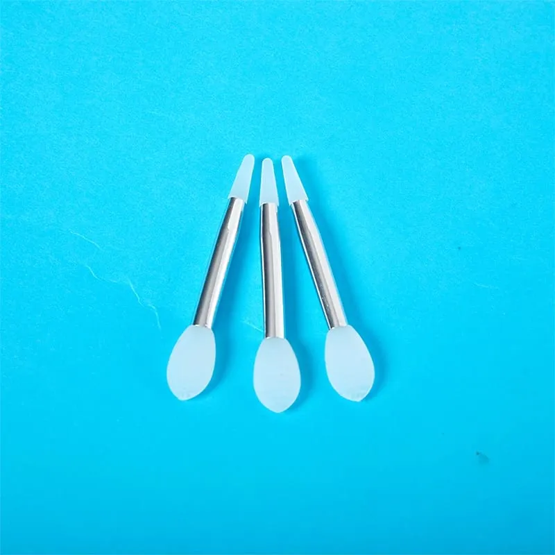 3 Pieces Of Soft Silicone Double Head Lip Mask Brush With Sucker Dust Cover Makeup Brushes With Storage Box — image 6