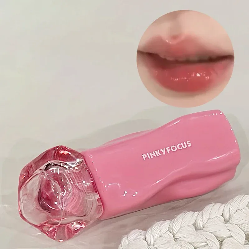 Pinkyfocus Rúzs Fényes Mirror ajakfény Hidratáló Hidratáló Juicy Nude ajakfesték Hosszantartó napi natúr smink rúzs
