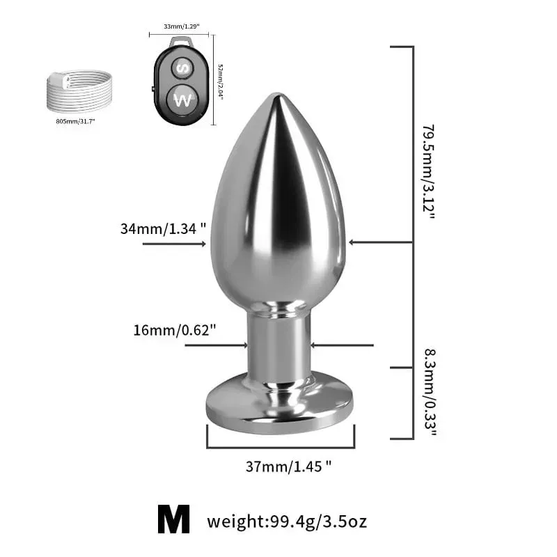 Butt Plug Vibrator נשים מתכת אנאלי תקע דילדו שלט אלחוטי גברים לעיסוי ערמונית ציוד למבוגרים ציוד לאוננות אנאלי צעצועי מין — image 8