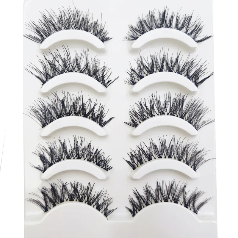 38 Style 5 Pairs Eyelash Natural 3D Mink Ψεύτικες βλεφαρίδες Μακιγιάζ Fake Eye Lashes Faux Cils Make Up Εργαλεία ομορφιάς Χονδρική