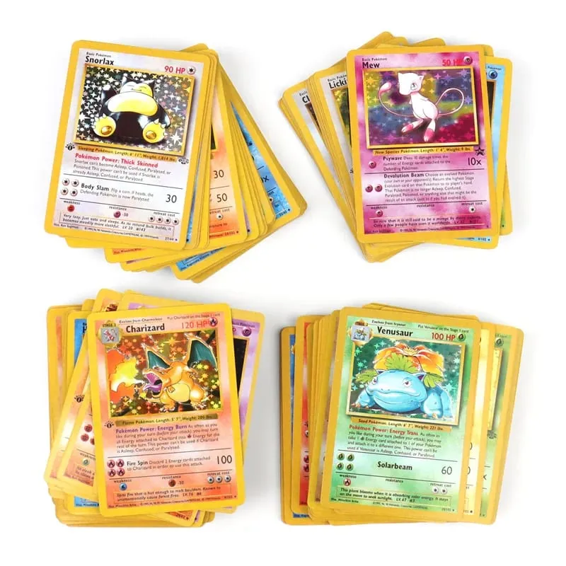 151Pcs/box 1996 1st Edition card Pokémon Rare Charizard Pikachu Mewtwo Blastoise Collecting card toys Αγγλική έκδοση