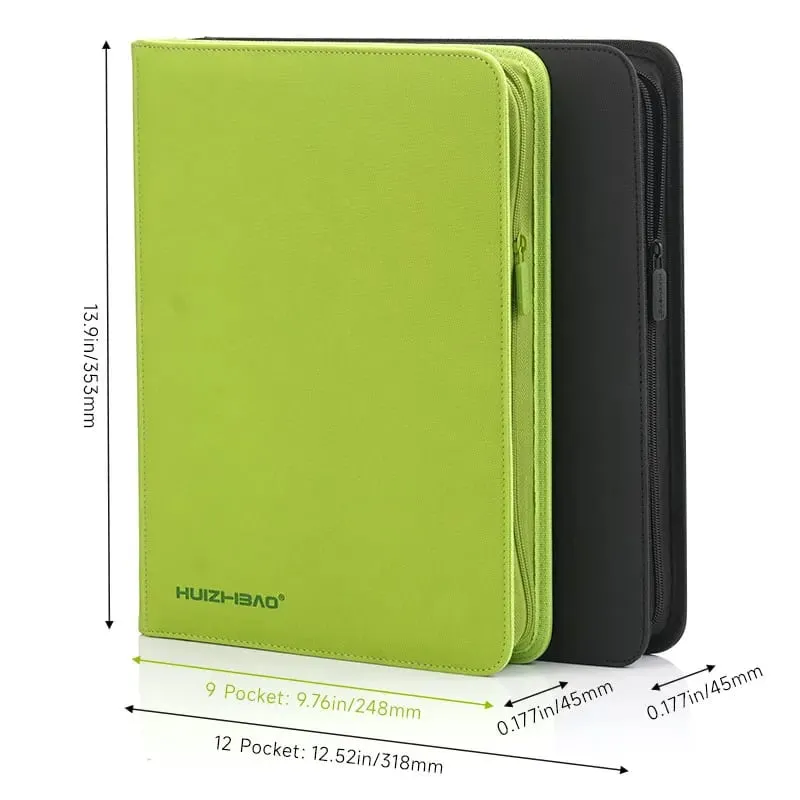 9/12 Pocket Zipper Card Binder אלבום כרטיסי מסחר כרטיס טעינת צד עמיד עבור mtg tcg עבור פוקימון עבור yugioh לכדורגל