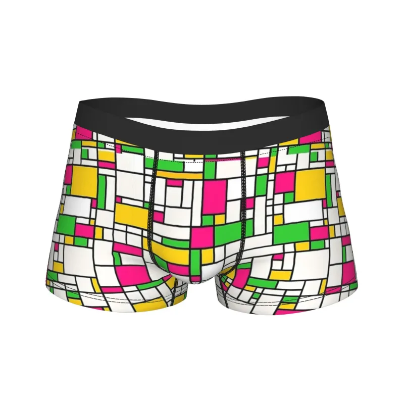 Piet Mondrian Abstract Pop Art 1960s Red Blue Yellow Underwear Male Shorts Briefs Boxer Shorts Hot Sale Print Oversize Panties