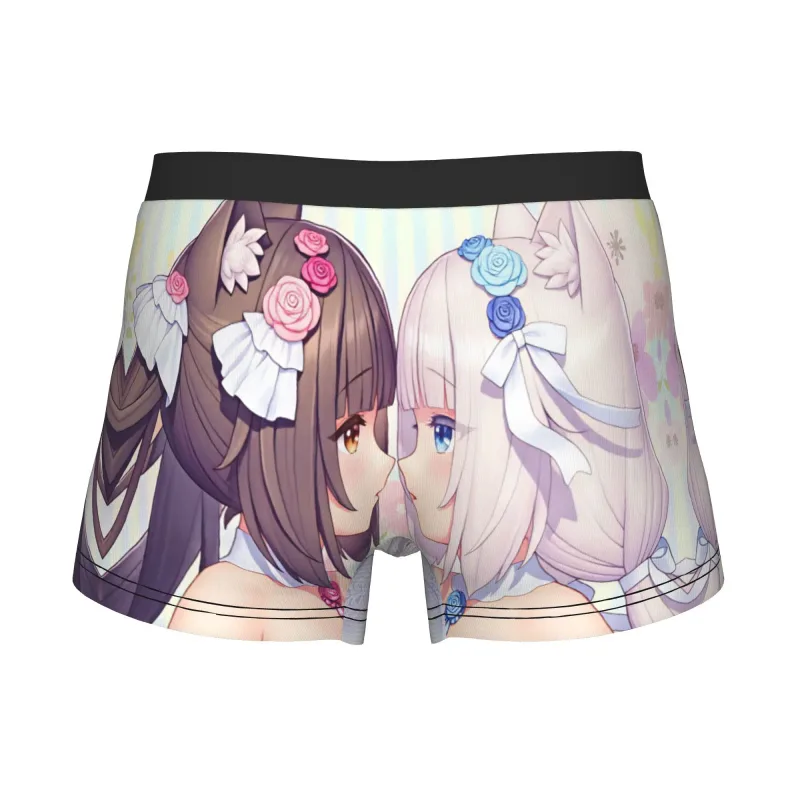Anime N-Nekopara Chocola Vanilla Underwear Men Printed Game Boxer Briefs Shorts Panties Soft Underpants — image 5