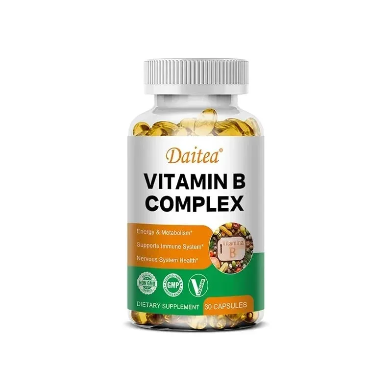 Vitamin B Complex - Stress Immunity Heart Health Nervous System Energy Metabolism Support - Non-GMO Vegan Gluten-Free