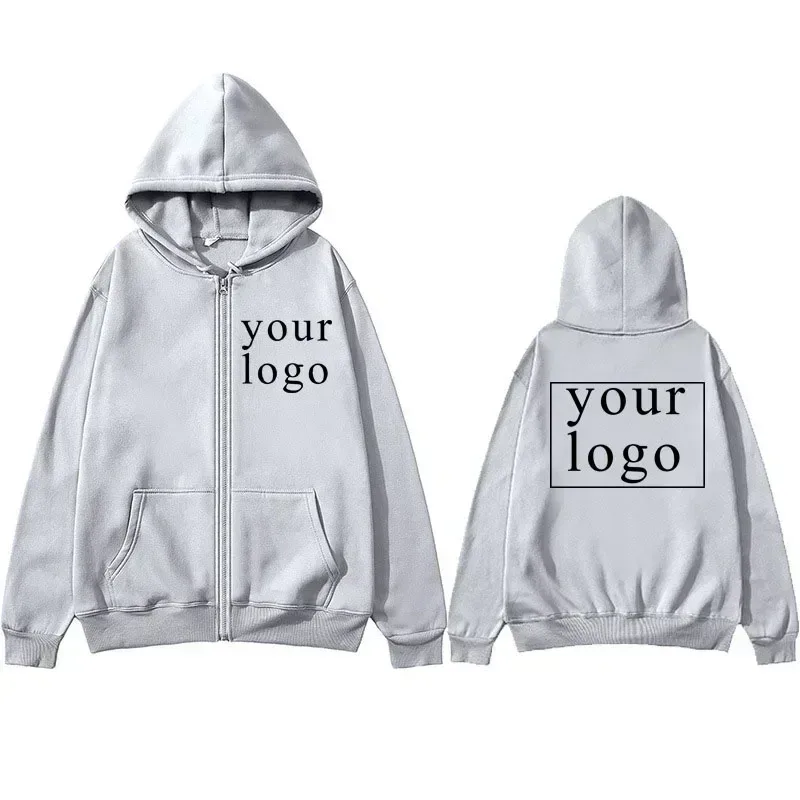 ใหม่ผู้ชายผู้หญิง DIY ซิปเสื้อสเวตเตอร์ถัก hoodie 2025 ใหม่แฟชั่นการออกแบบของคุณเองโลโก้แบรนด์/ภาพ CUSTOM CUSTOM Anywhere