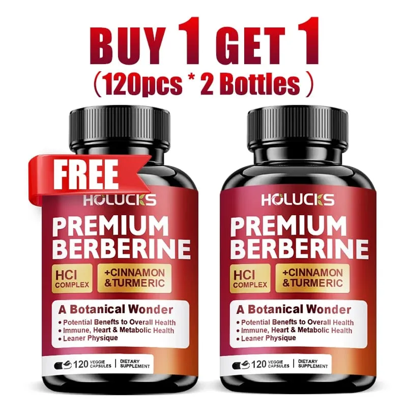 Κάψουλες Berberine Υποστηρίζουν το Σάκχαρο του Αίματος Καρδιά Μεταβολικό Πεπτικό Υγεία Διαχείριση βάρους Ήπατος Αποτοξίνωση Αντιοξειδωτικό Ανοσοποιητικό — image 3