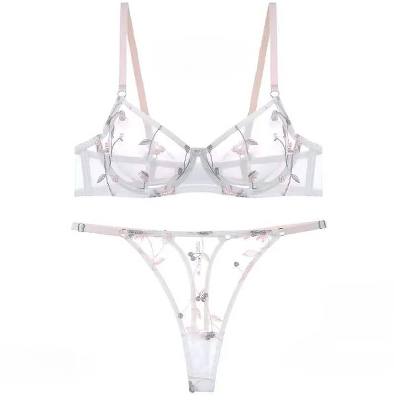 Europese stijl Kant Doorschijnend borduurwerk Beugelbeha Minimizer Grote buste Anti-verslapping Ondersteuning Comfort Zachte lingerie S-XL