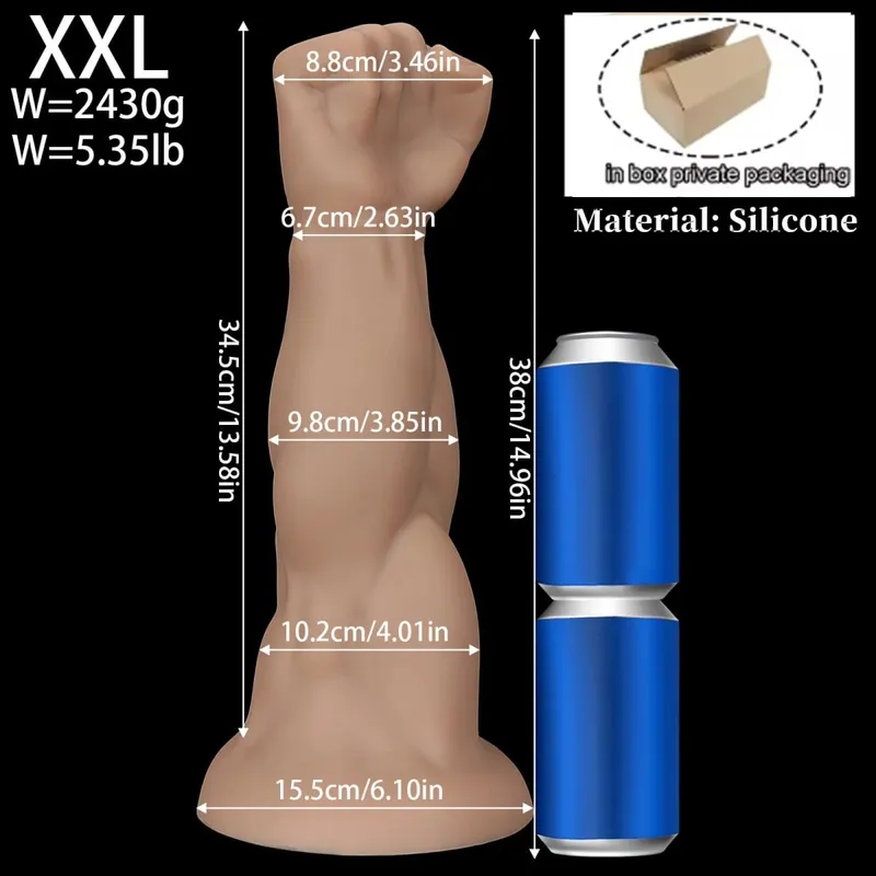 Huge Fist Hand Anal Plug Arm Dildo Vaginal Butt Dilator Deep Stimulator Anus Expander Big Dildo Masturbator Adult Anal Sex Toys