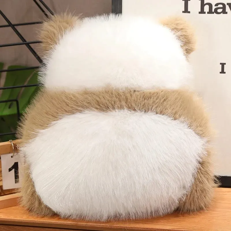 Szuper bolyhos plüss panda árnyék, töltött Qizai hátsó nézet Párna skandináv stílusú kanapé dekoráció párna csokoládé panda ölelés derékpárna — image 11