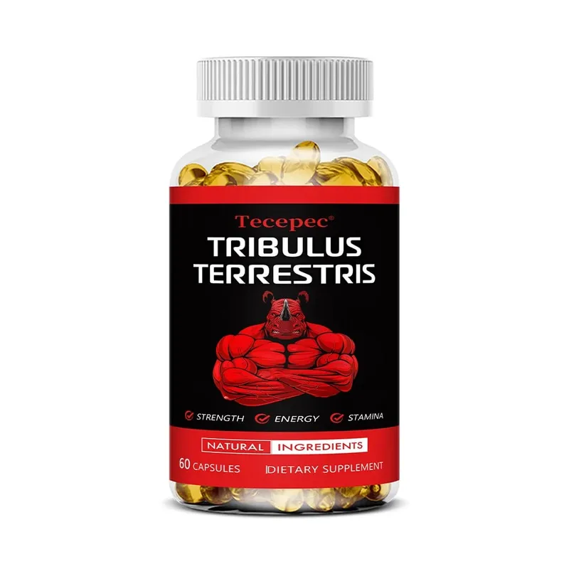 Tribulus Terrestris Extract Capsules - with Maca Ashwagandha - Energy Endurance & Natural Energy Non-GMO