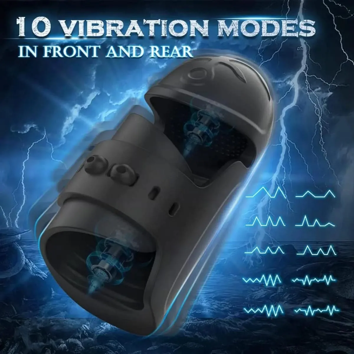 Male masturbation cup 10 frequency vibration glans trainer penis exercise delayer glans stimulator cock ring male adult products