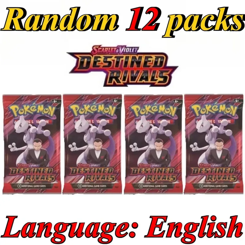 10 πακέτα καρτών Pokémon Bright Stars 151 Prismatic Evolutions PALDEAN FATES English Reinforcement Battle Δώρο κάρτα συναλλαγής
