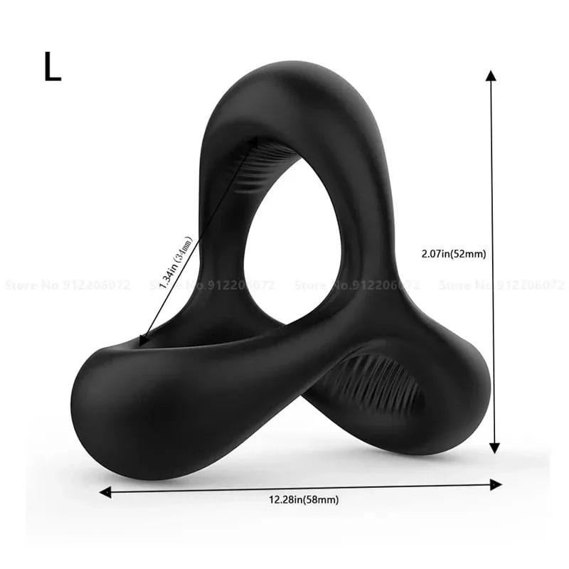 3PCS Durable Silicone Cock Rings Flash In The Night Lock Penis Ring Sex Toys For Men Male Delay Ejaculation Scrotum Lock Ring — image 21