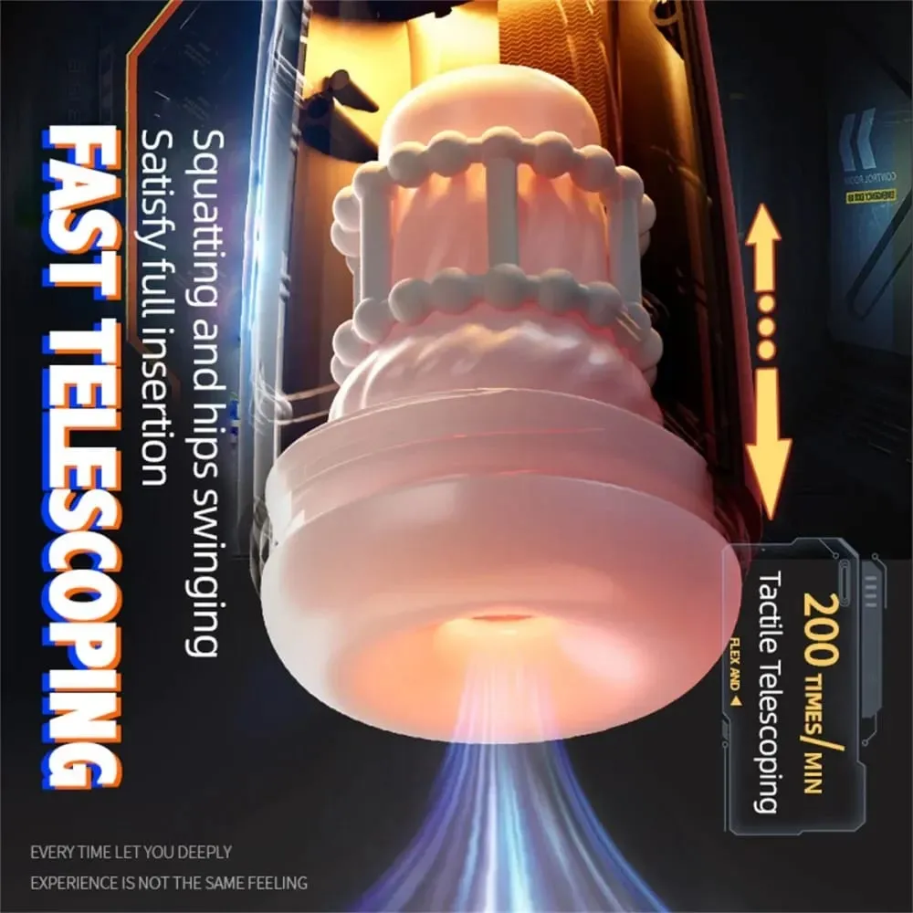 Masturbation Cup para sa Mga Lalaki na may Electric Telescopic Awtomatikong Telescopic Piston Pumping Masturbation Device Mga Pang-adultong Sex Toy