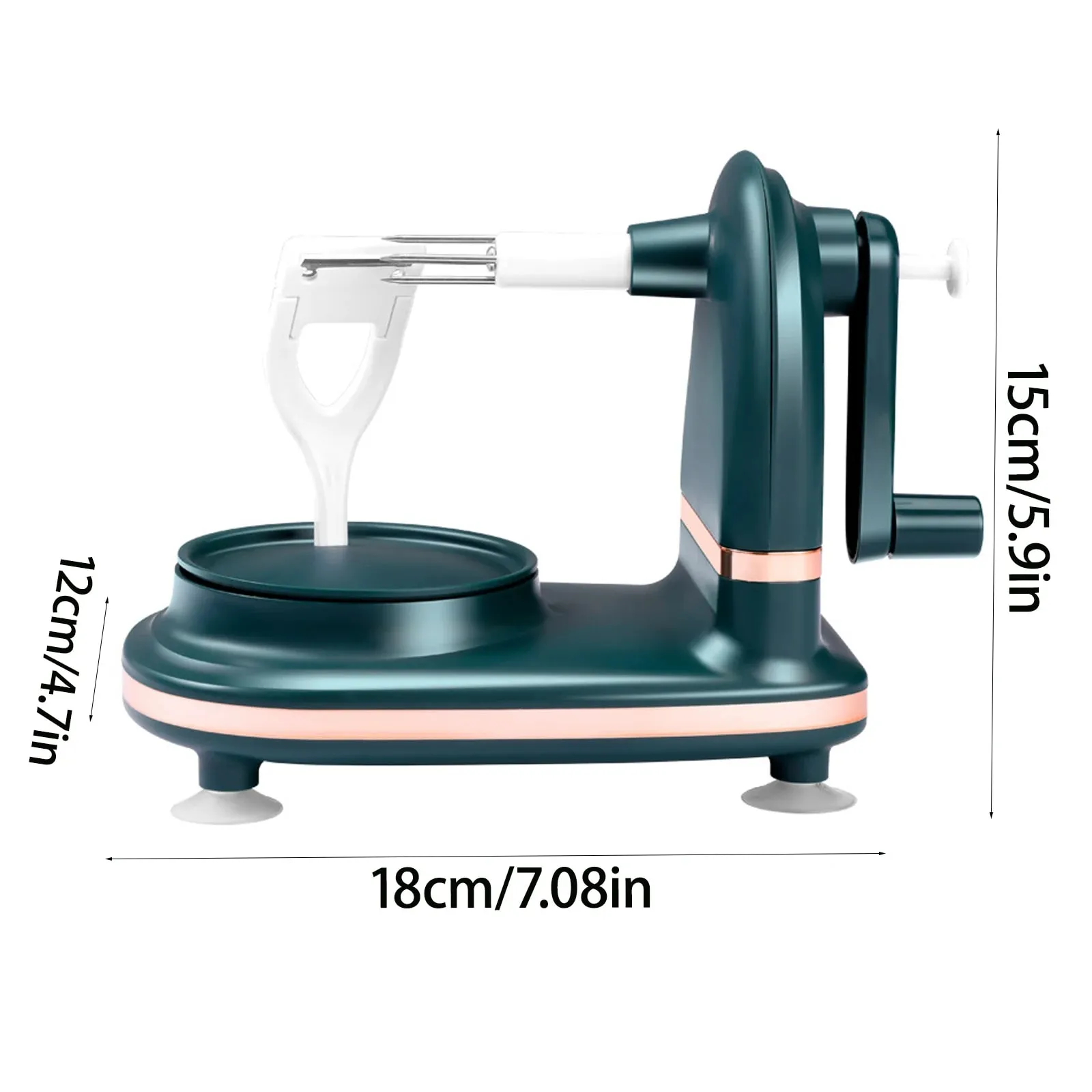 3-in-1Hand-cranked Rotating Fruit/Vegetable Peeler Stainless Steel Blades Apple Cutter Household Peeling Machine Kitchen Gadgets — image 5