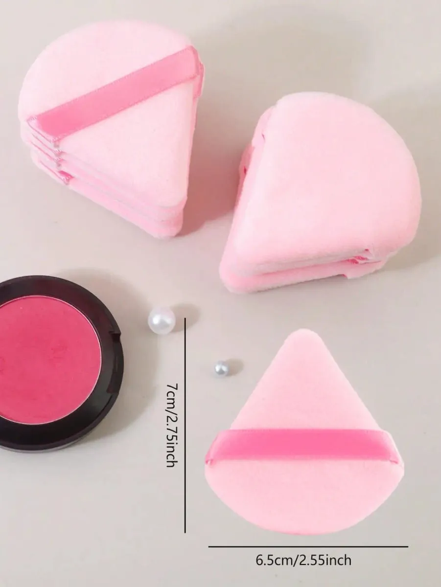 10 τμχ Triangle Velvet Powder Puff Pizza Flours Mini Face Makeup Sponge Cosmetics Ελαφρύ εργαλείο μακιγιάζ που πλένεται