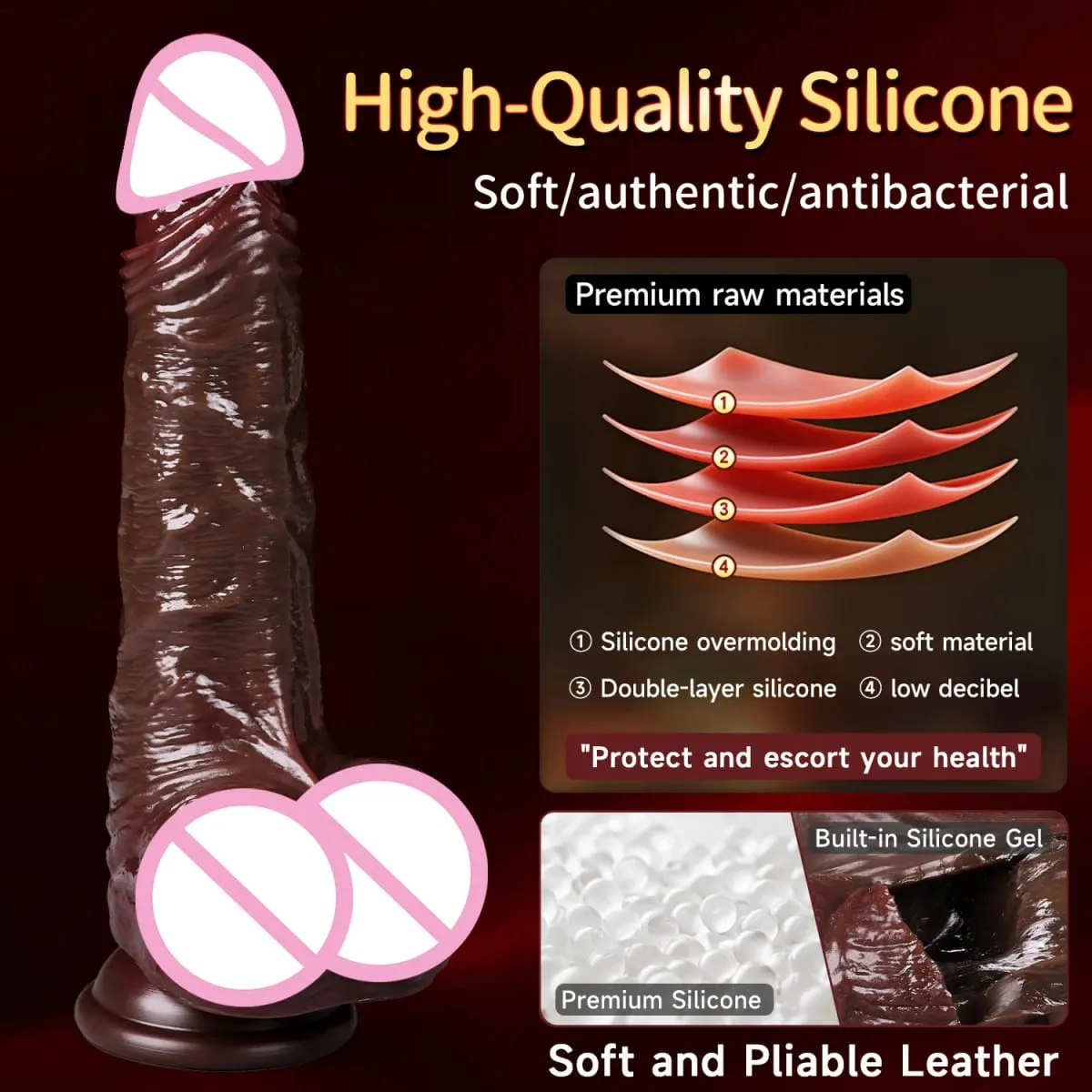 Woman Realistic Soft Double Layer Silicone Skin Sliding Foreskin Testicles Dildo Anal Massager Penis Butt Plug Adult Sex Toys 18