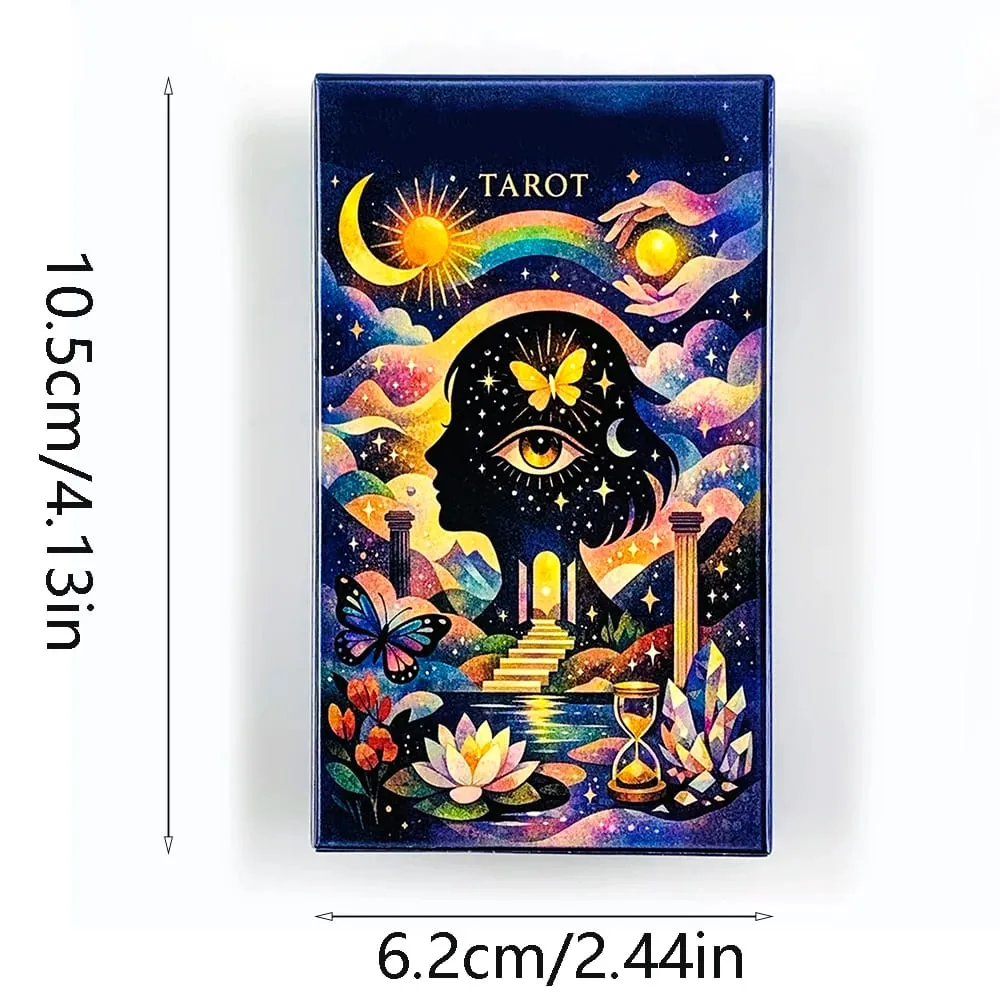 Mystic Psyche Deck Tarot English Divination Cards Mystical Cosmic Butterfly Crystal Theme Fortune Telling Board Game Cards Tarot — image 6