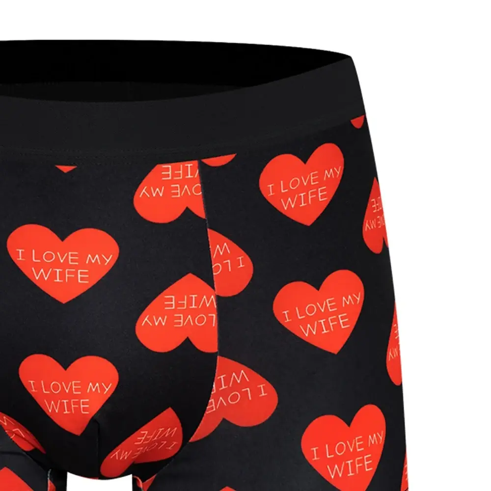 Top Selling Men's Four Cornered Underwear with Printed Fashion Men Boxer Shorts Breathable Mid Waist Underpant