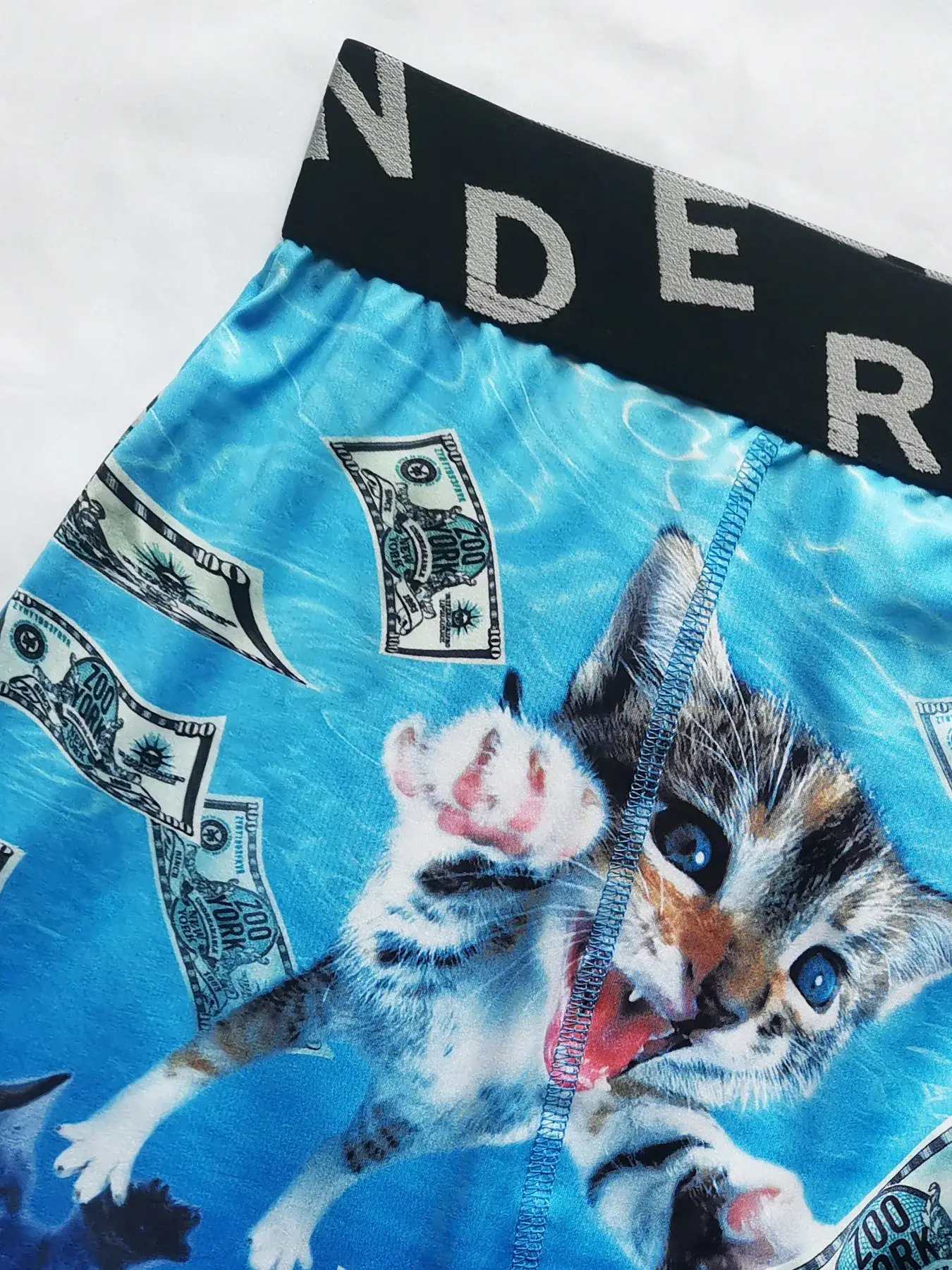 Moda Erkek 3D Kedi Baskılı Komik Desenli Tilament Pantolon Nefes Alabilir ve Rahat Hızlı Kuru Spor Boxer Külot Büyük Beden — image 5