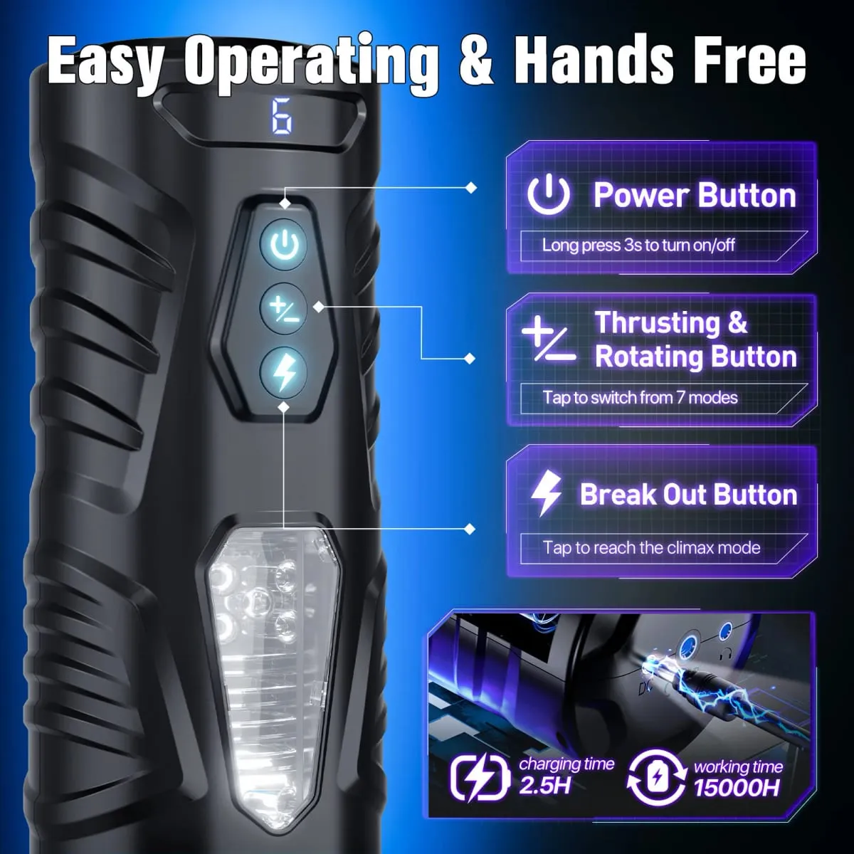 Y-Pao Automatic Mane Masturbator Cup Βάσεις χωρίς χέρια Βάση αναρρόφησης Vibrador παιχνίδια σεξ για ενήλικες για άνδρες Μηχανές ώθησης Stroker — image 3
