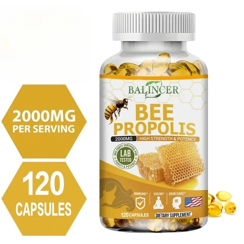 Balincer Propolis Extract Capsules - 2000 Mg Supports Joint Health Promotes Bone Health Enhances Immunity Antioxidant — image 2