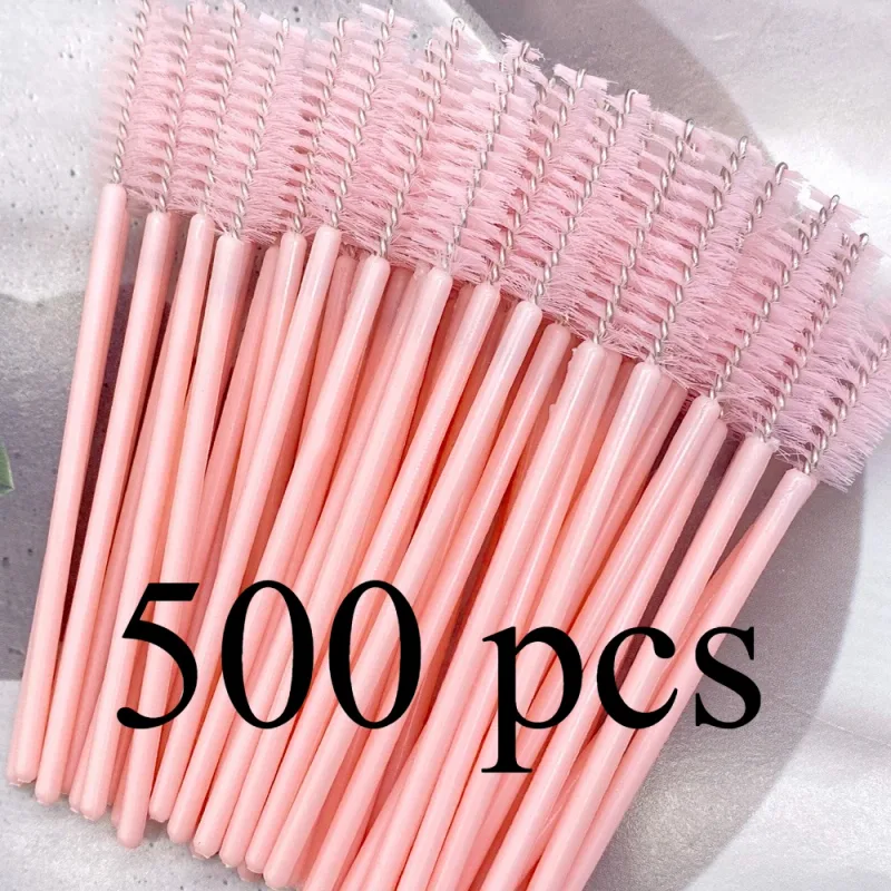 Zanse 50/500 יחידות מברשות ריסים גבות ריסים ספוליז מסקרה שרביטים מוליך כלי איפור להארכת ריסים