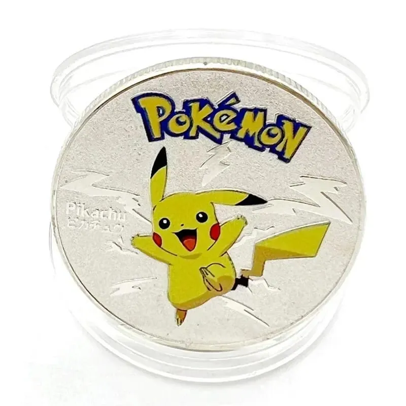 Pokemon Đồng Tiền Vàng Pikachu Anime Đồng Tiền Kỷ Niệm Charizard Vàng Kim Loại Tròn Đồng Xu Đồ Chơi — image 16