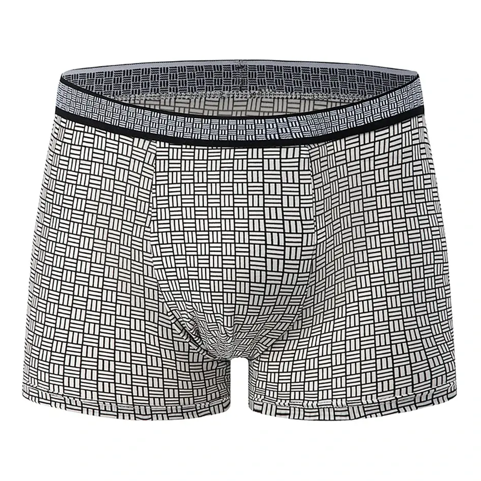 4/5 peça masculino colorido estampado moda casual boxer shorts solto e confortável roupa interior de grandes dimensões shorts de cintura elástica