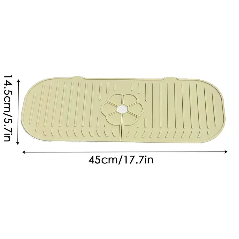 Βρύση κουζίνας Splash Pad σιλικόνης νεροχύτης Baucet Splash Guard Mat σφουγγάρι πάγκου αποστράγγισης Πάγκος προστασίας για συσκευές μπάνιου κουζίνας