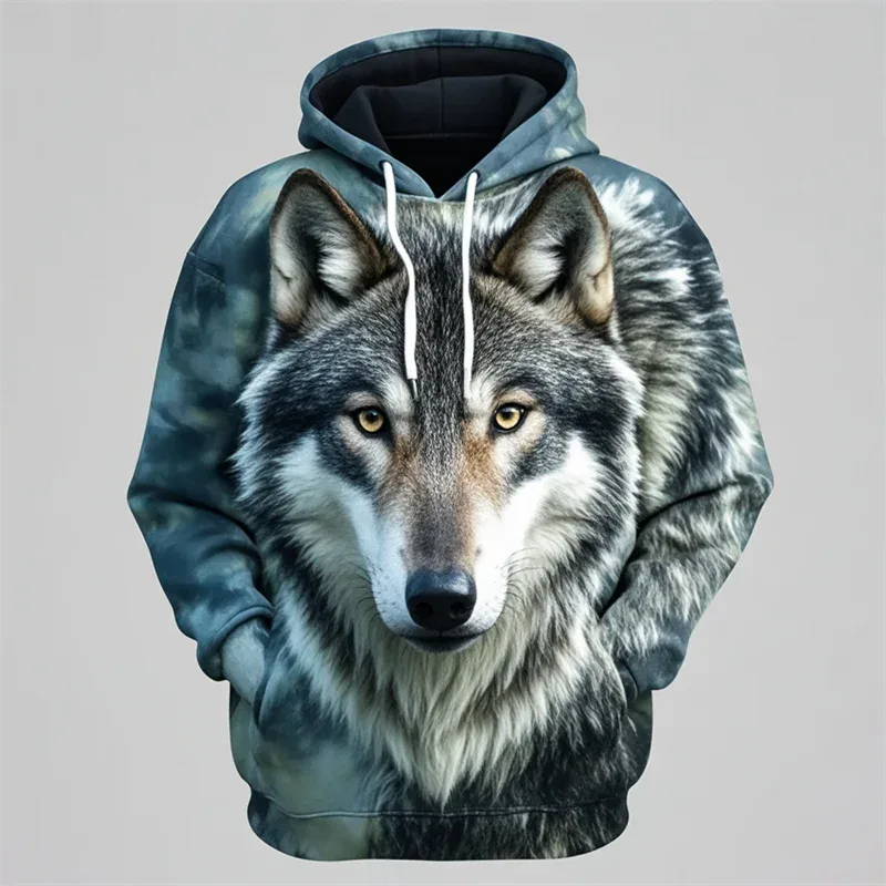 3D Aslan Grafik Baskılı erkek Hoodie Moda Sokak Kapşonlu Kazak Yaz Sonbahar Büyük Boy Eşofman Kazak Rahat Kapüşonlular — image 14