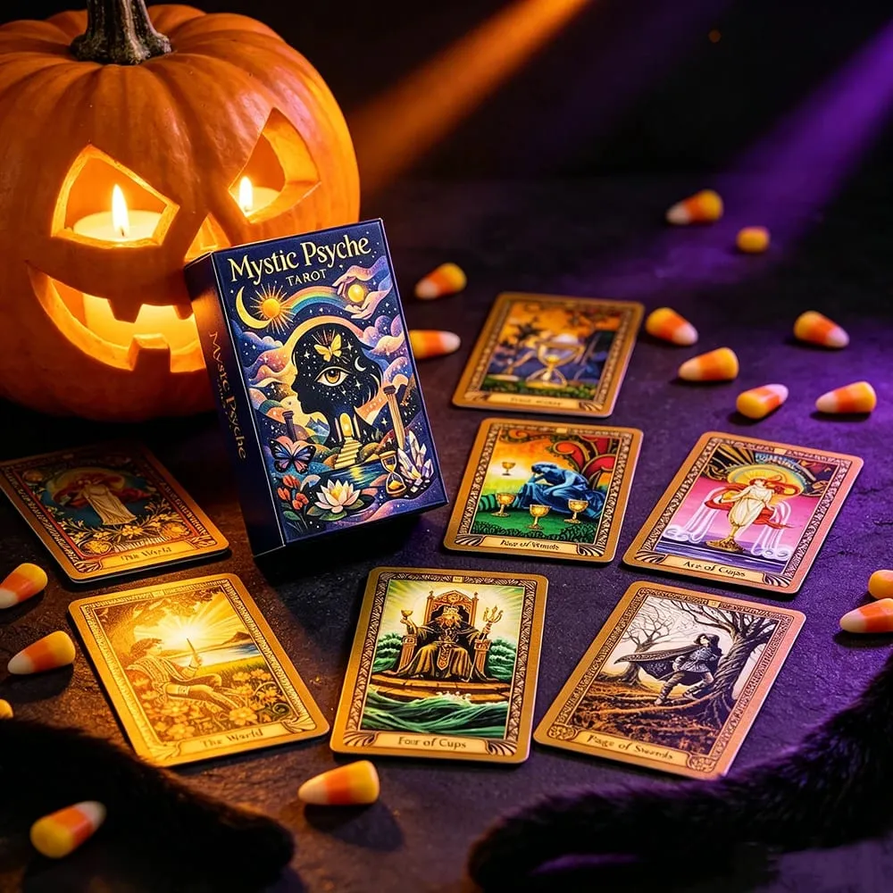 Mystic Psyche Deck Tarot English Divination Cards Mystical Cosmic Butterfly Crystal Theme Fortune Telling Board Game Cards Tarot — image 4