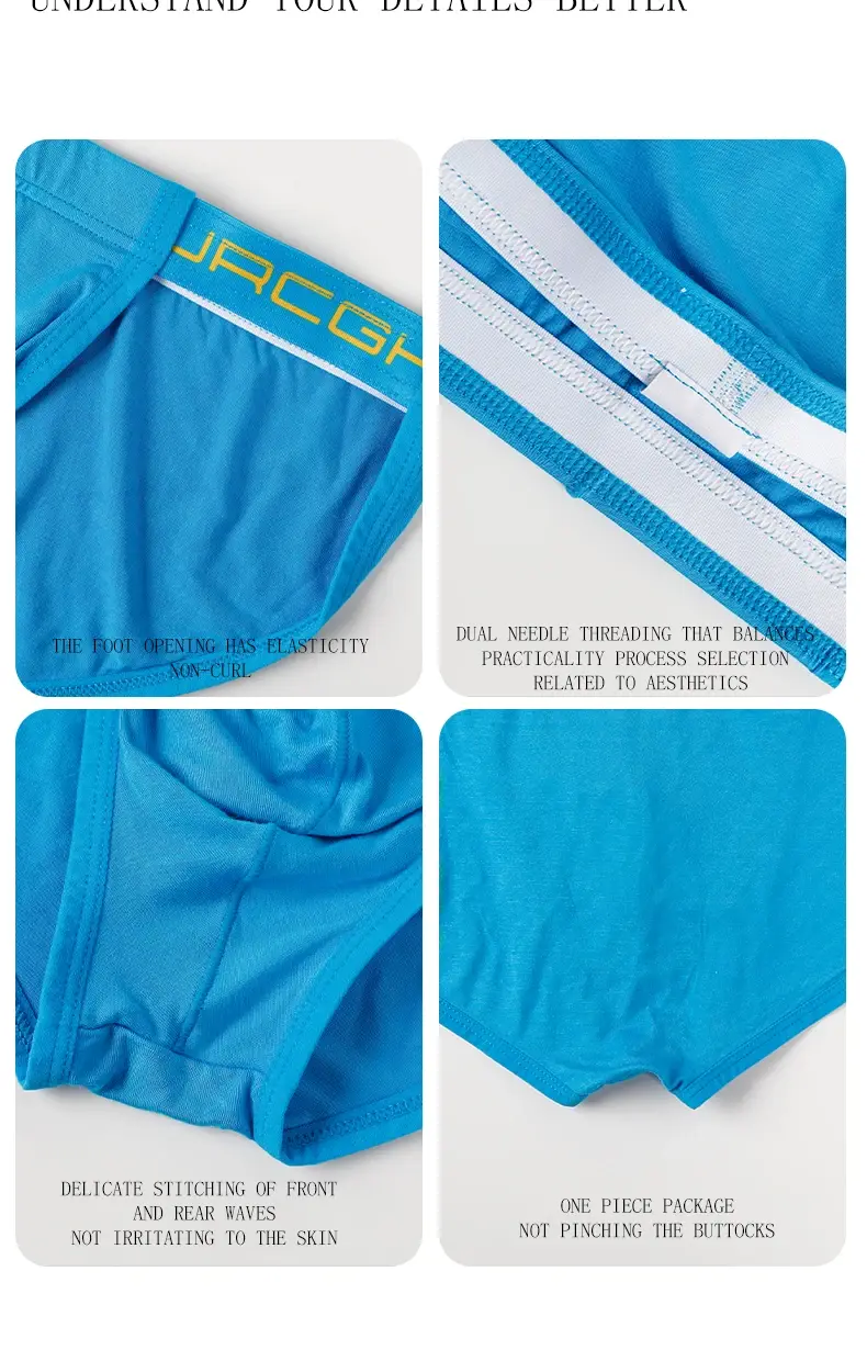 Mens Cotton Briefs Solid Color High Cut Hollow Low Waist Sexy Underwear Wholesale