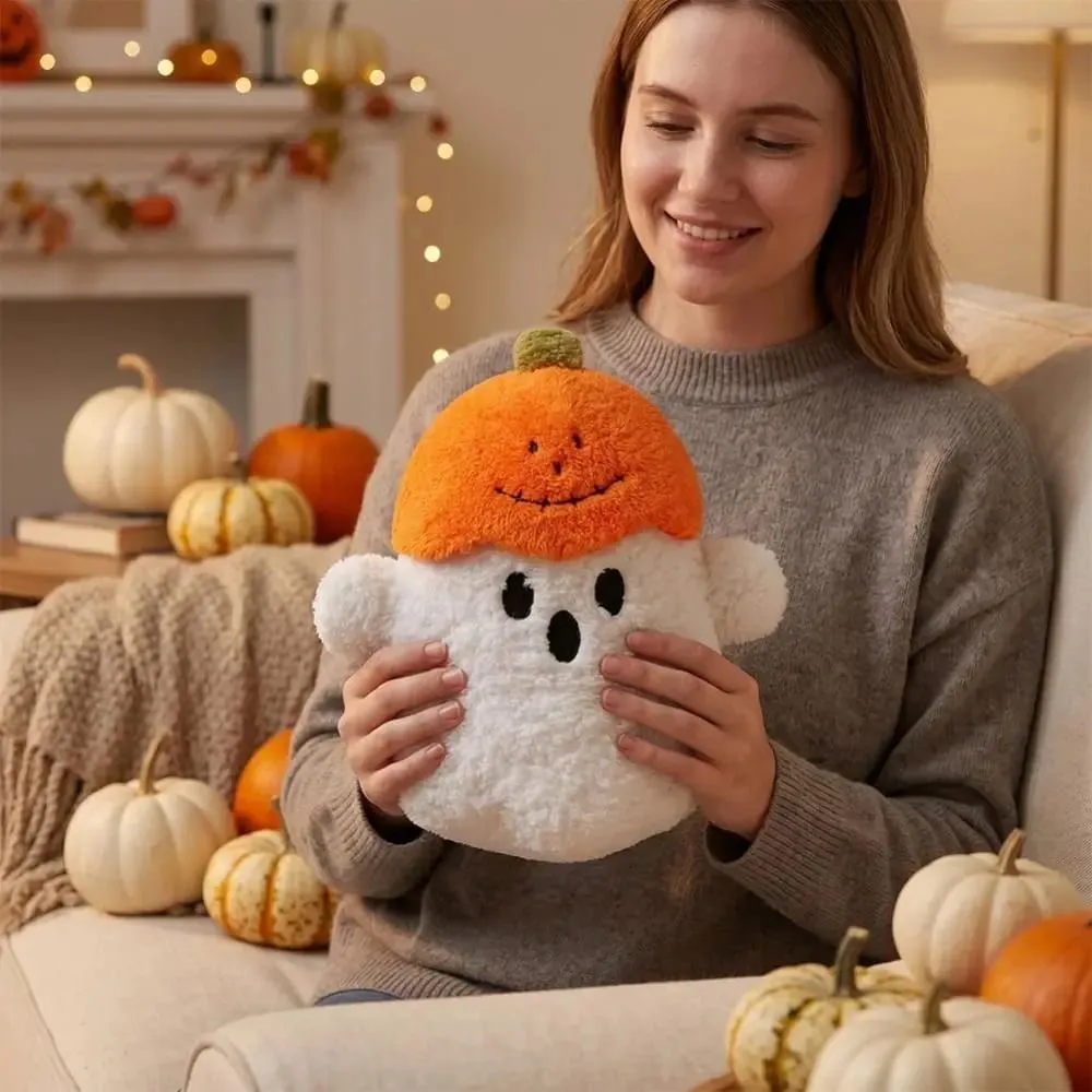 Cozy Ghost dekoratív párna ölelés párna szövet PP pamut töltelék sütőtök párna szellem Halloween téma