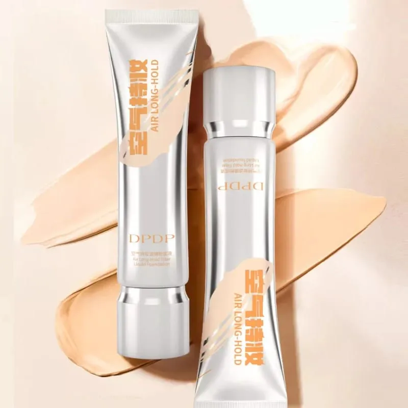 30ml DPDP Long-wear Liquid Foundation + F4 Dual-ended Foundation Brush Makeup Set Long Lasting Coverage Base Cosmetic Applicator